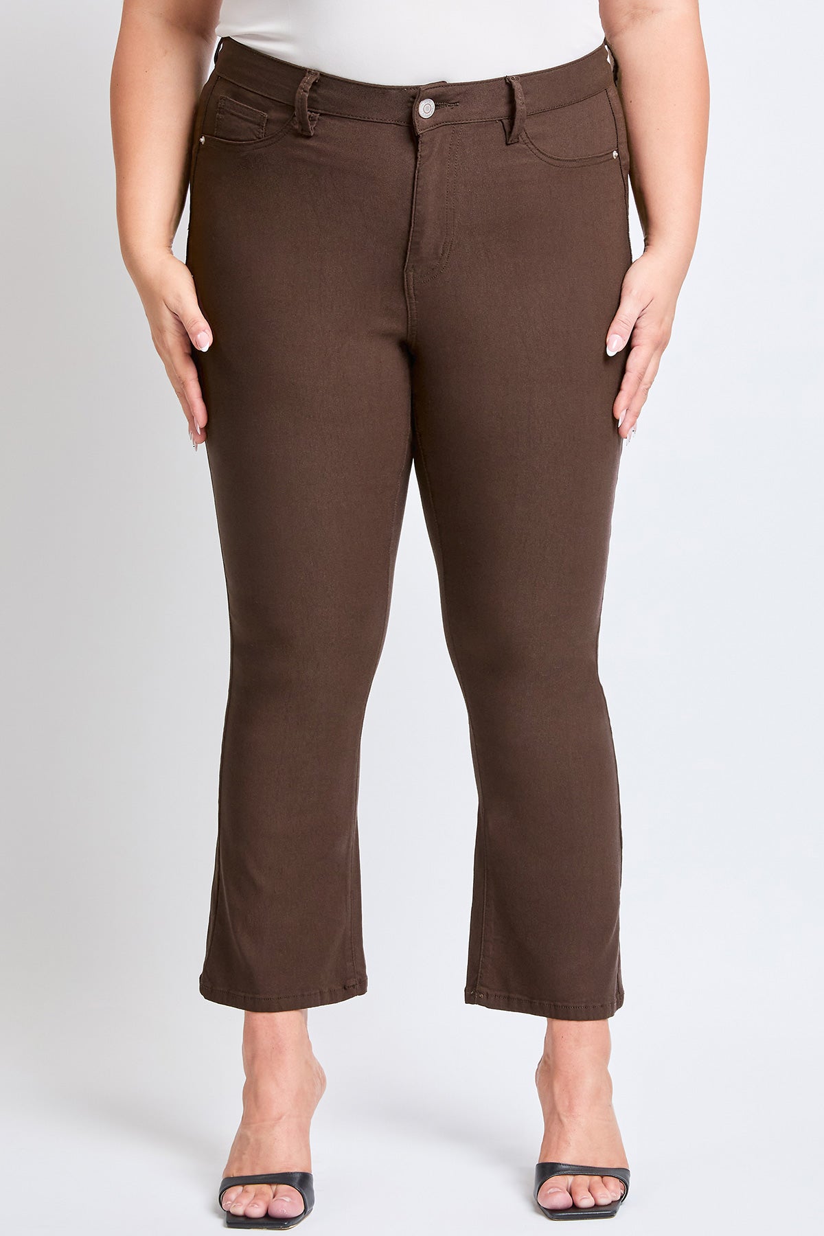 Women's Plus Hyperstretch Cropped Kick Flare Pants YMI JEANS